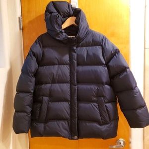 Eileen Fisher Hooded Down Puffer Jacket. Size L.